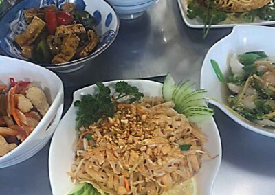 Vegetarian pad Thai noodles